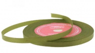 Saténová stuha tmavě olivová (dark olive green) 6 mm/32m