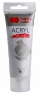 Akrylová barva 75 ml METALIC stříbrná 81