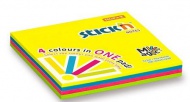 Blok lepici Stickn, 76x76 mm, 100 lístků, 4 barvy neon      