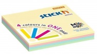 Blok lepici Stickn, 76x76 mm, 100 lístků, 4 barvy pastelové