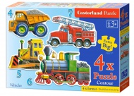 Puzzle Castorland 4v1 (4,5,6,7 dílků) Vozidla