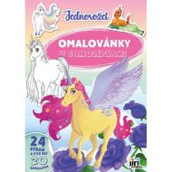 Omalovánky A4 se samolepkami Jednorožci - zvětšit obrázek