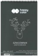 Happy Color Skicák se spirálou - černý A4
