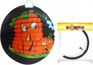 Lampion koule 25cm tmavý s dýní Halloween