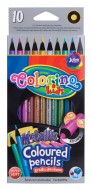 Pastelky metalické, kulaté, 10 barev - Colorino
