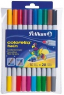 Oboustranné fixy Pelikan 20barev