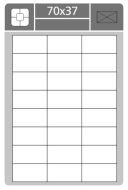 Samolepící etikety bílé SK LABEL Plus 70 x 37 mm, 100 archů, A4 - zvětšit obrázek