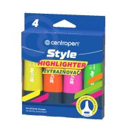 Zvýrazňovač 6252/4 fluo pet etue Centropen