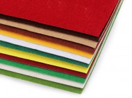 Látková dekorativní plsť / filc 20x30 cm 7 mix, 12 ks - zvětšit obrázek