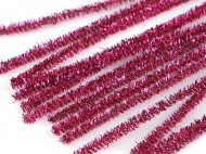 Chlupaté modelovací lurexové drátky 6 mm délka 30 cm 7 fuchsiová, 100 ks - zvětšit obrázek