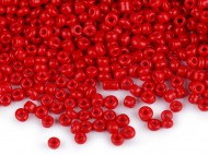 Rokajl 12/0 - 2 mm neprůhledný 845 červená, 50 g