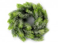 Umělý vánoční věnec zasněžený 25 cm - zvětšit obrázek