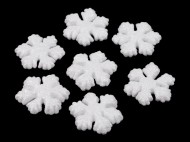 Sněhová vločka s glitry 4,5 cm polystyren - zvětšit obrázek
